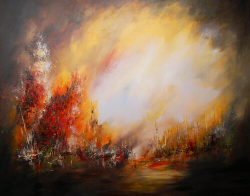 FOURNAISE by Jean-Claude Lannes, Painting for Sale on Select