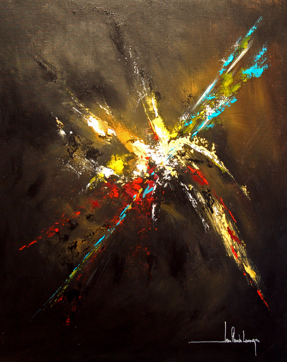 COMMOTION Jean-Claude Lannes Original painting for sale