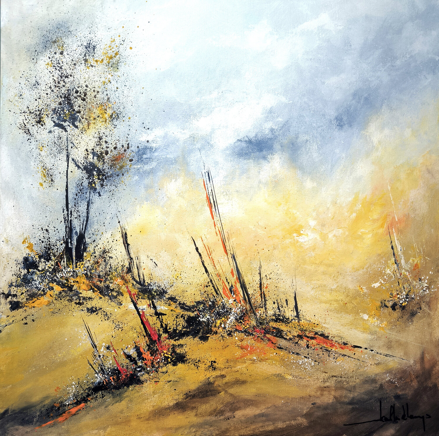 MURMURES DE L'AUBE Jean-Claude Lannes Original painting for sale