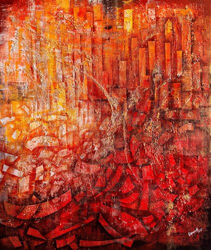 Sūryānveṣaṇam (Quest for the Sun) by Dipayan Ghosh, Painting for Sale on Select