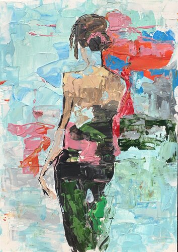 Memory of departure by Fatima Erkenova, Painting for Sale on Select