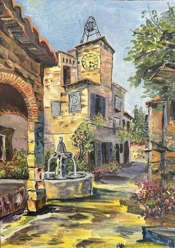 Fountain of time by Fatima Erkenova, Painting for Sale on Select