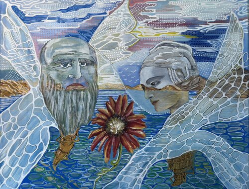 Wings of the present by Fatima Erkenova, Painting for Sale on Select