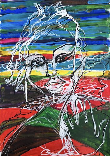 Women’s worlds: the inner field by Fatima Erkenova, Painting for Sale on Select