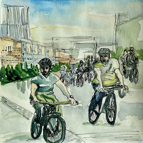 City Speed by Fatima Erkenova, Painting for Sale on Select