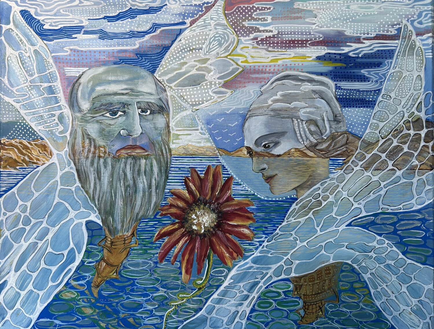 Wings of the present Fatima Erkenova Original painting for sale
