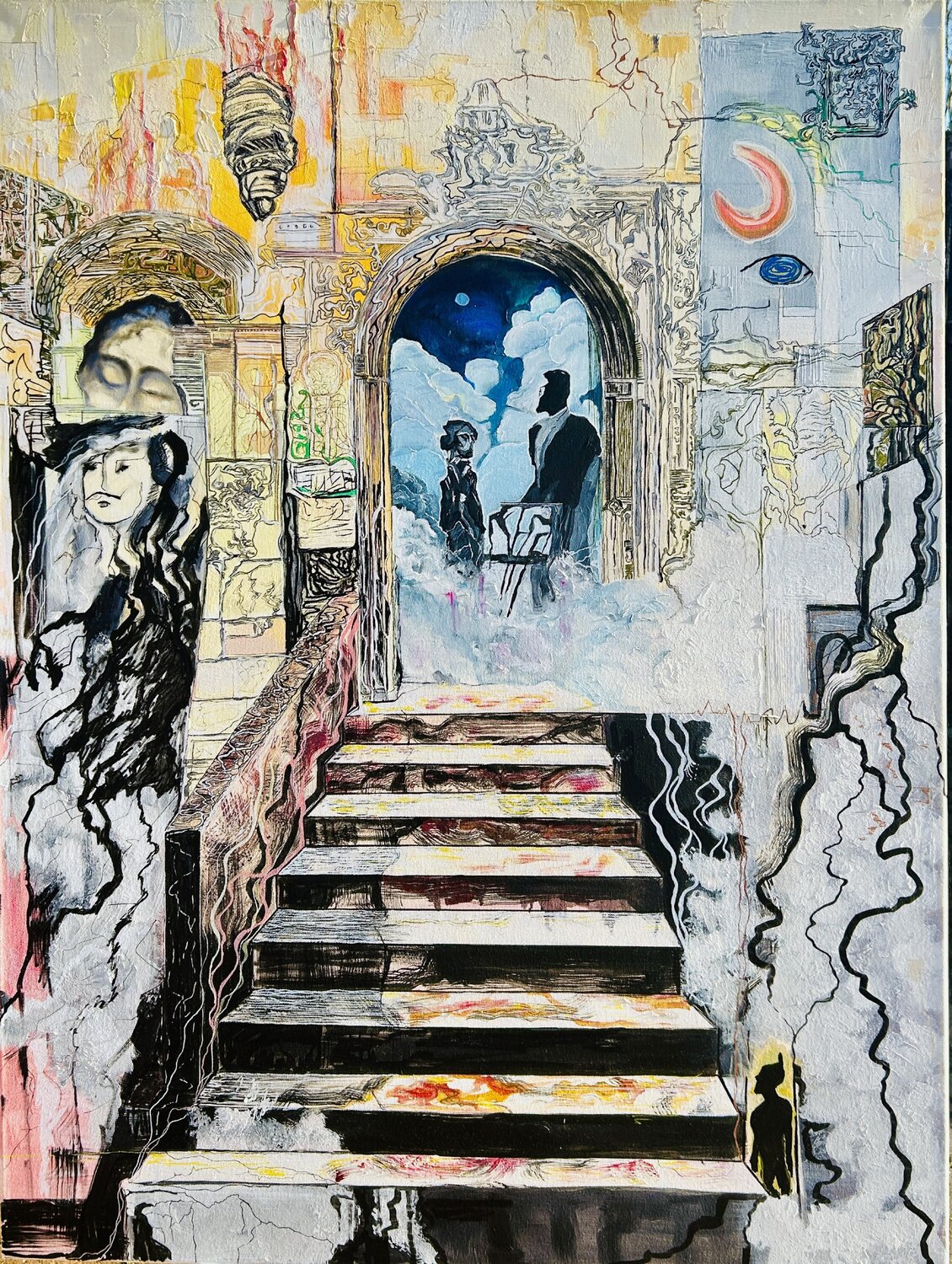 Thresholds of perception Fatima Erkenova Original painting for sale