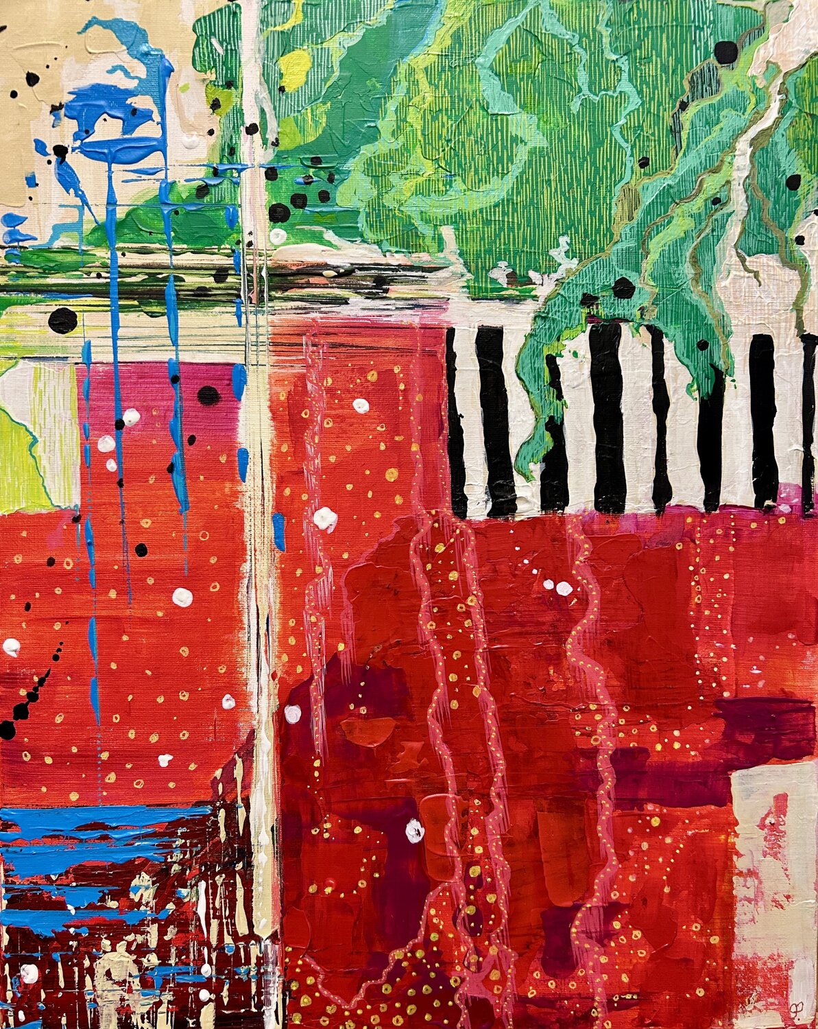 Bubbles of passion: between meaning and danger Fatima Erkenova Original painting for sale