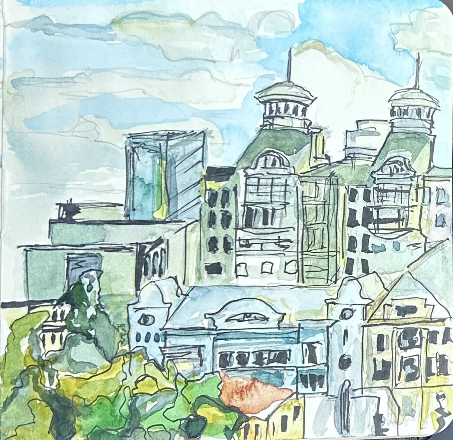 Urban Memory: Moscow Fatima Erkenova Original painting for sale