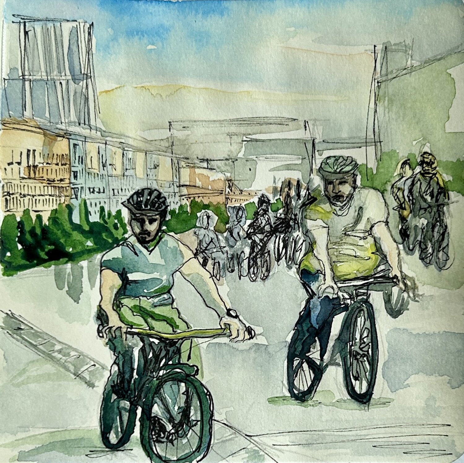 City Speed Fatima Erkenova Original painting for sale