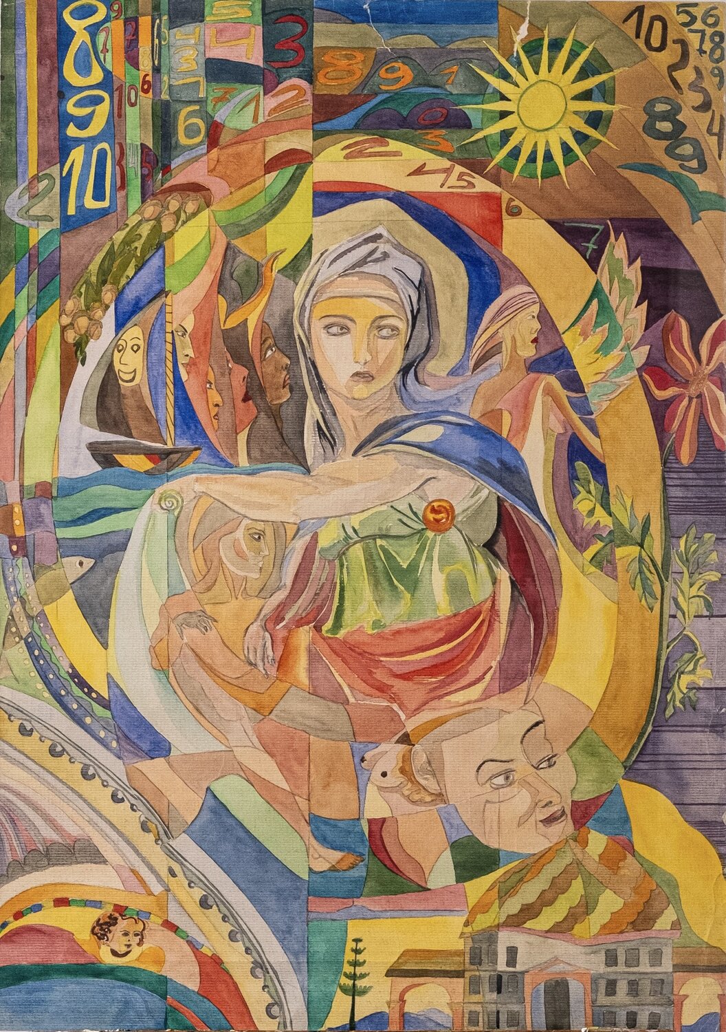 Genesis of neo-antiquity Fatima Erkenova Original painting for sale