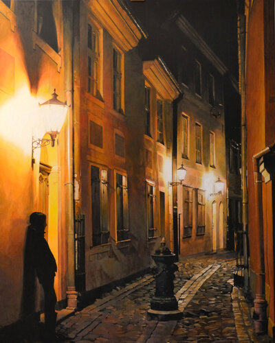 La rue des âmes by François Chevalier, Painting for Sale on Select