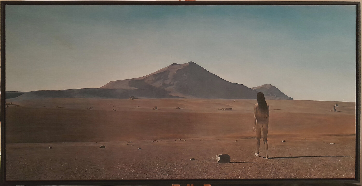 Human intrusion François Chevalier Original painting for sale