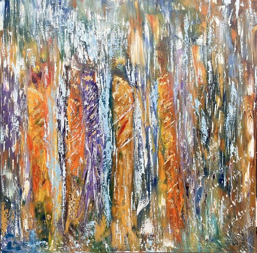 Viandanti di luce by Silvana Vizzini, Painting for Sale on Select