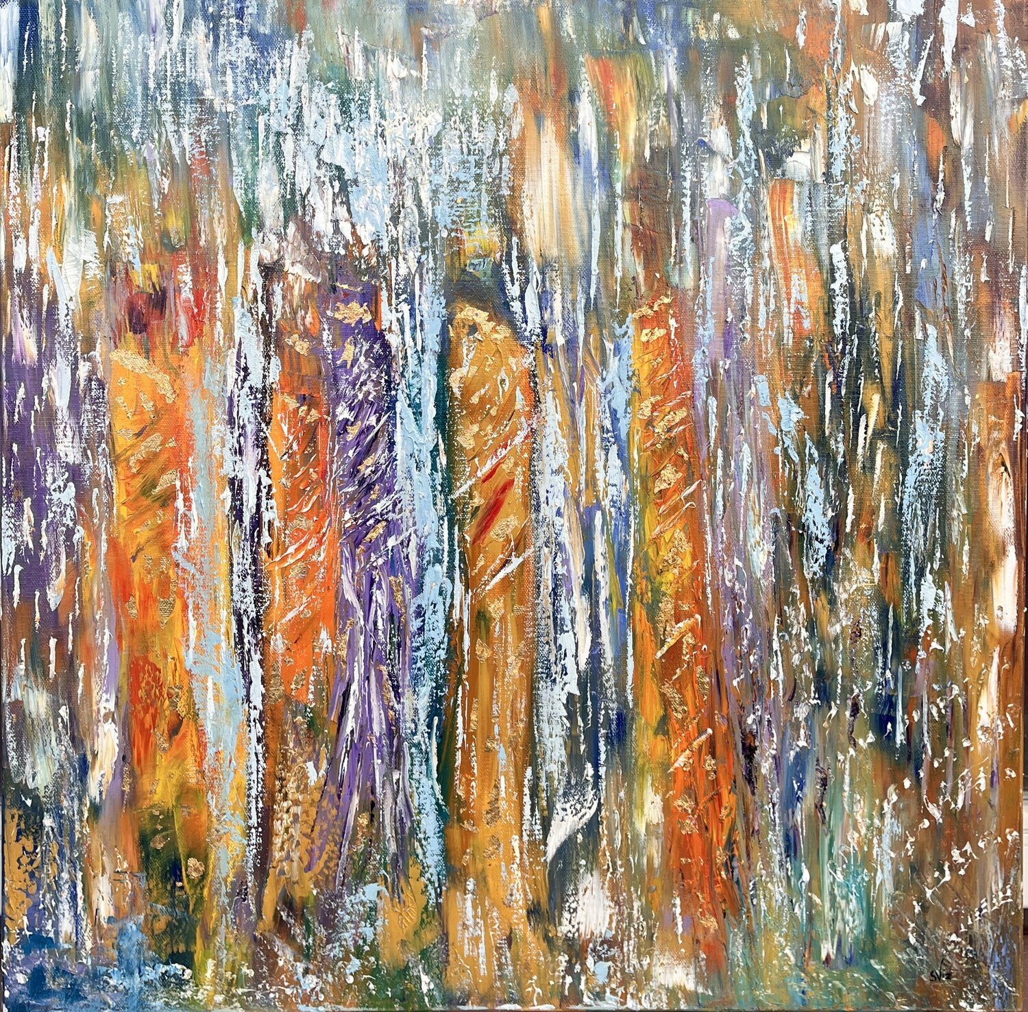 Viandanti di luce Silvana Vizzini Original painting for sale