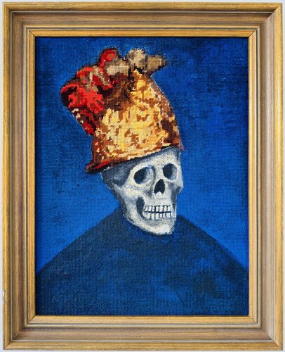Gold bleibt, Mensch geht by Rainer Pawlaczyk, Painting for Sale on Select