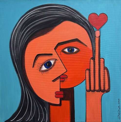 Herzrasen by Rainer Pawlaczyk, Painting for Sale on Select