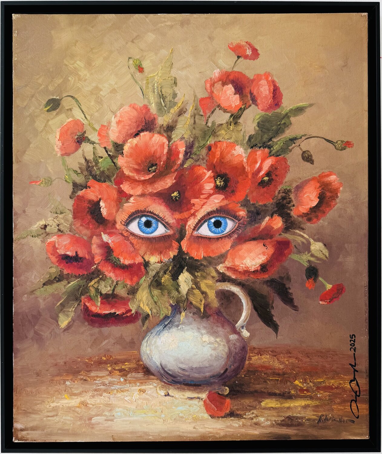 Blumenfrau Rainer Pawlaczyk Original painting for sale