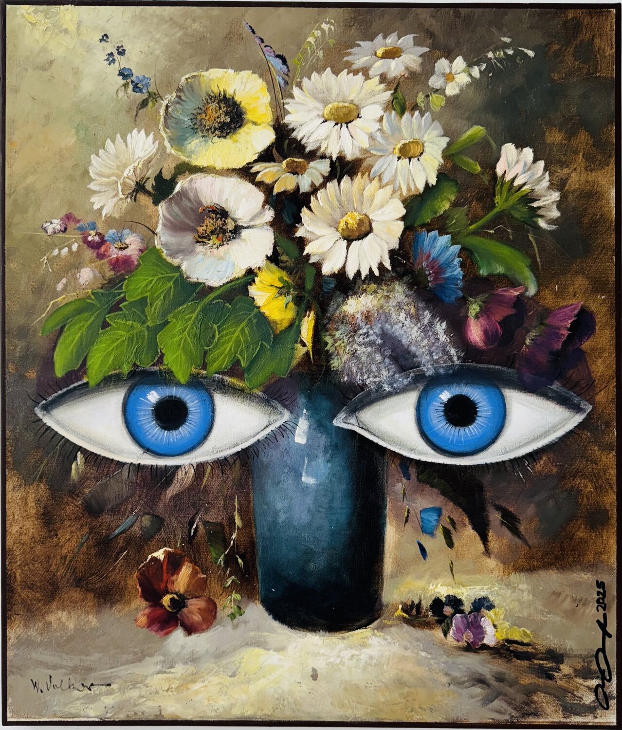 Blumenmann Rainer Pawlaczyk Original painting for sale
