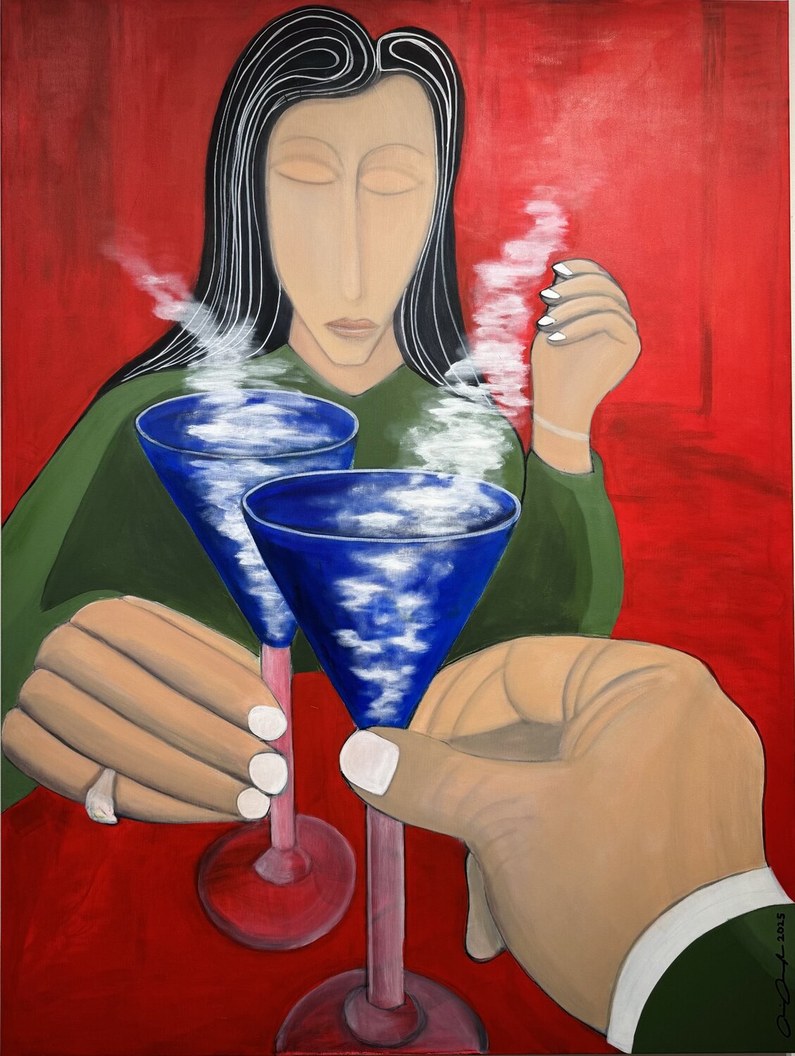 Sehnsucht- Begegnung und Wunsch Rainer Pawlaczyk Original painting for sale