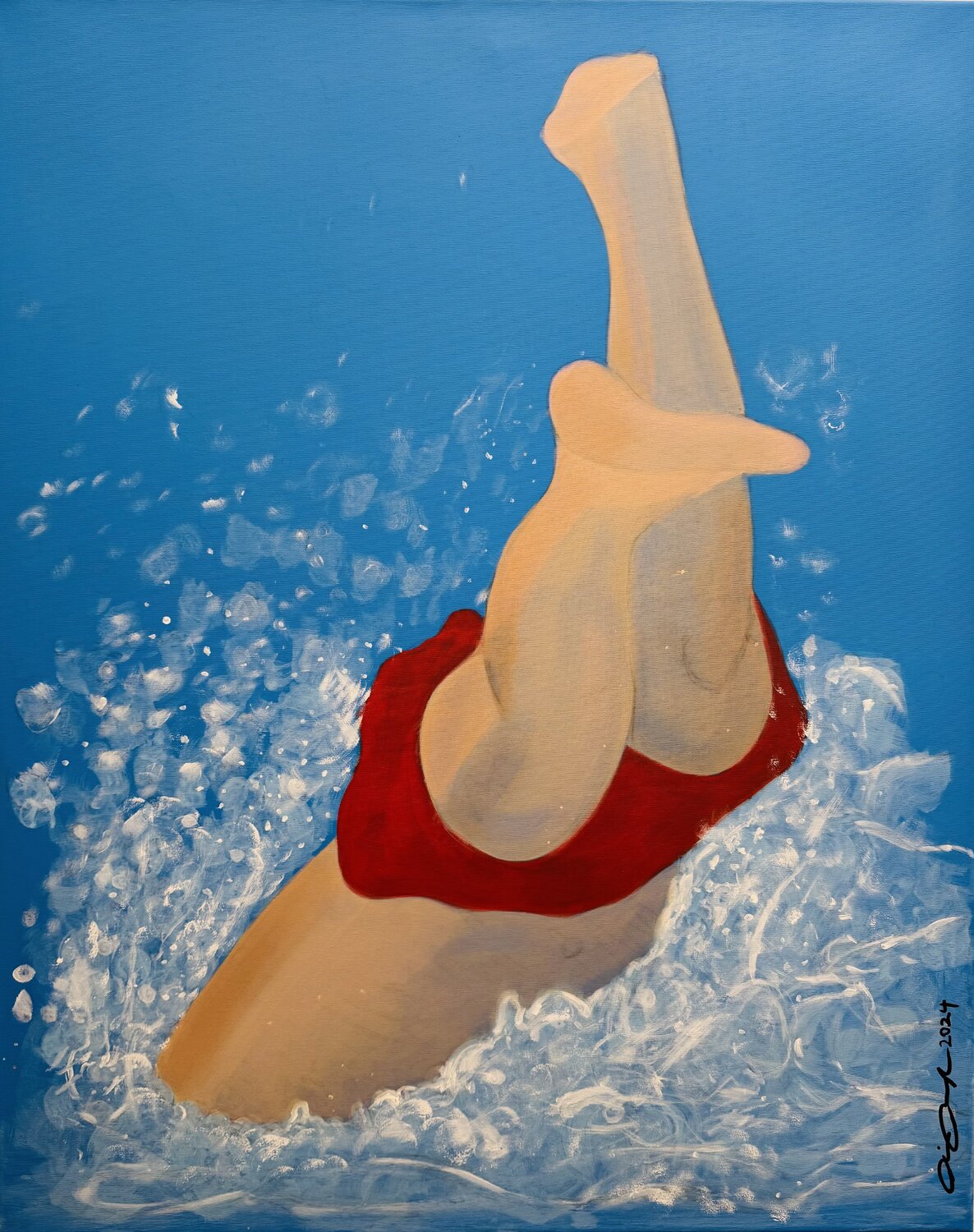 Absprung Rainer Pawlaczyk Original painting for sale