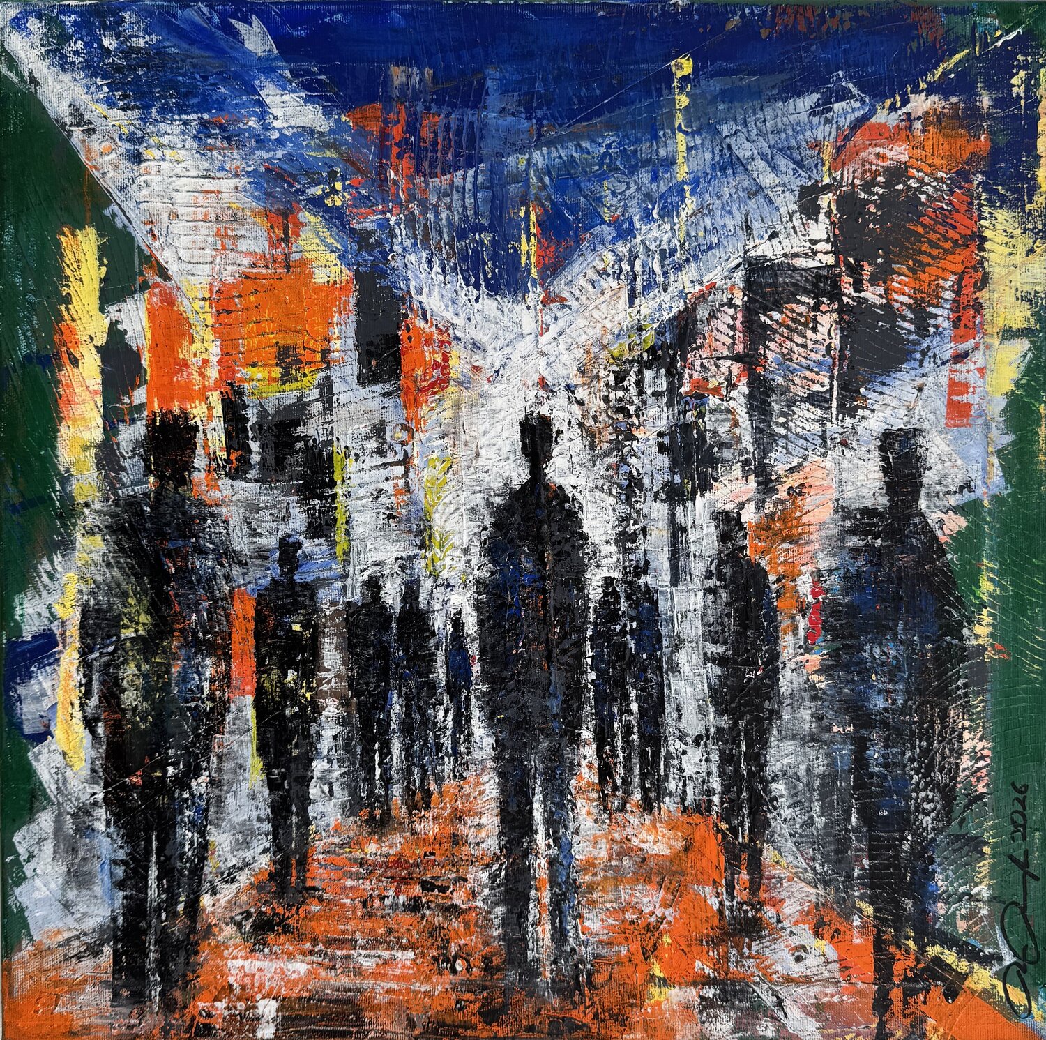 Gemeinsam einsam Rainer Pawlaczyk Original painting for sale