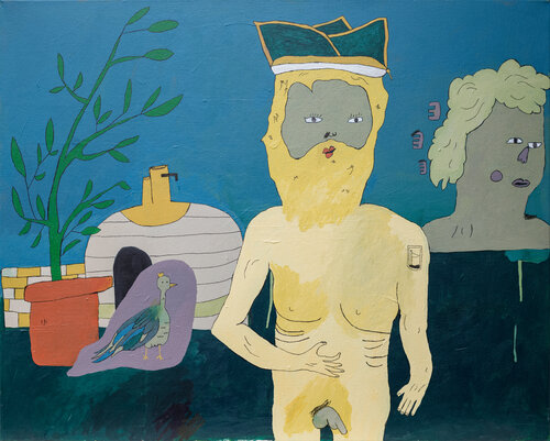 Mitch senses trouble at the Ol' Putt Putt course by David A. Kurtz, Painting for Sale on Select