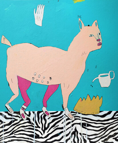 Flesher the Horse Cat by David A. Kurtz, Painting for Sale on Select