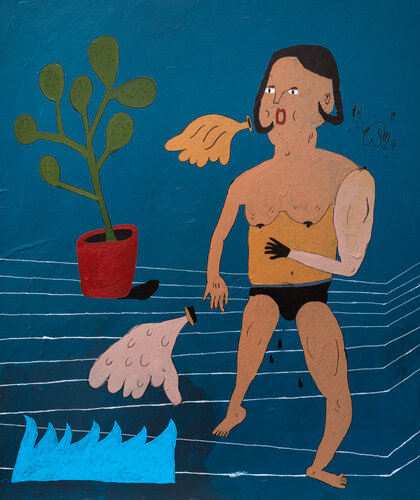 Midlife Swimmer by David A. Kurtz, Painting for Sale on Select
