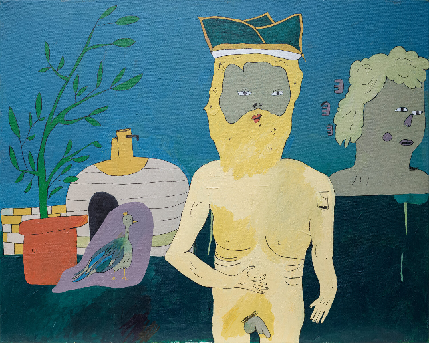Mitch senses trouble at the Ol' Putt Putt course David A. Kurtz Original painting for sale