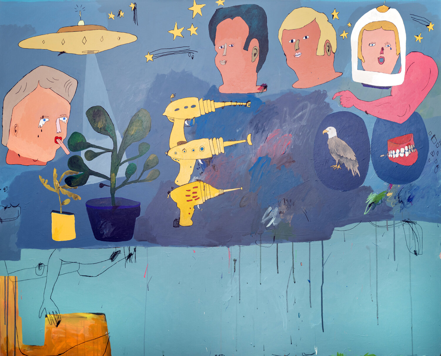 New Fascism Just Like Old, but with More Space Stuff David A. Kurtz Original painting for sale