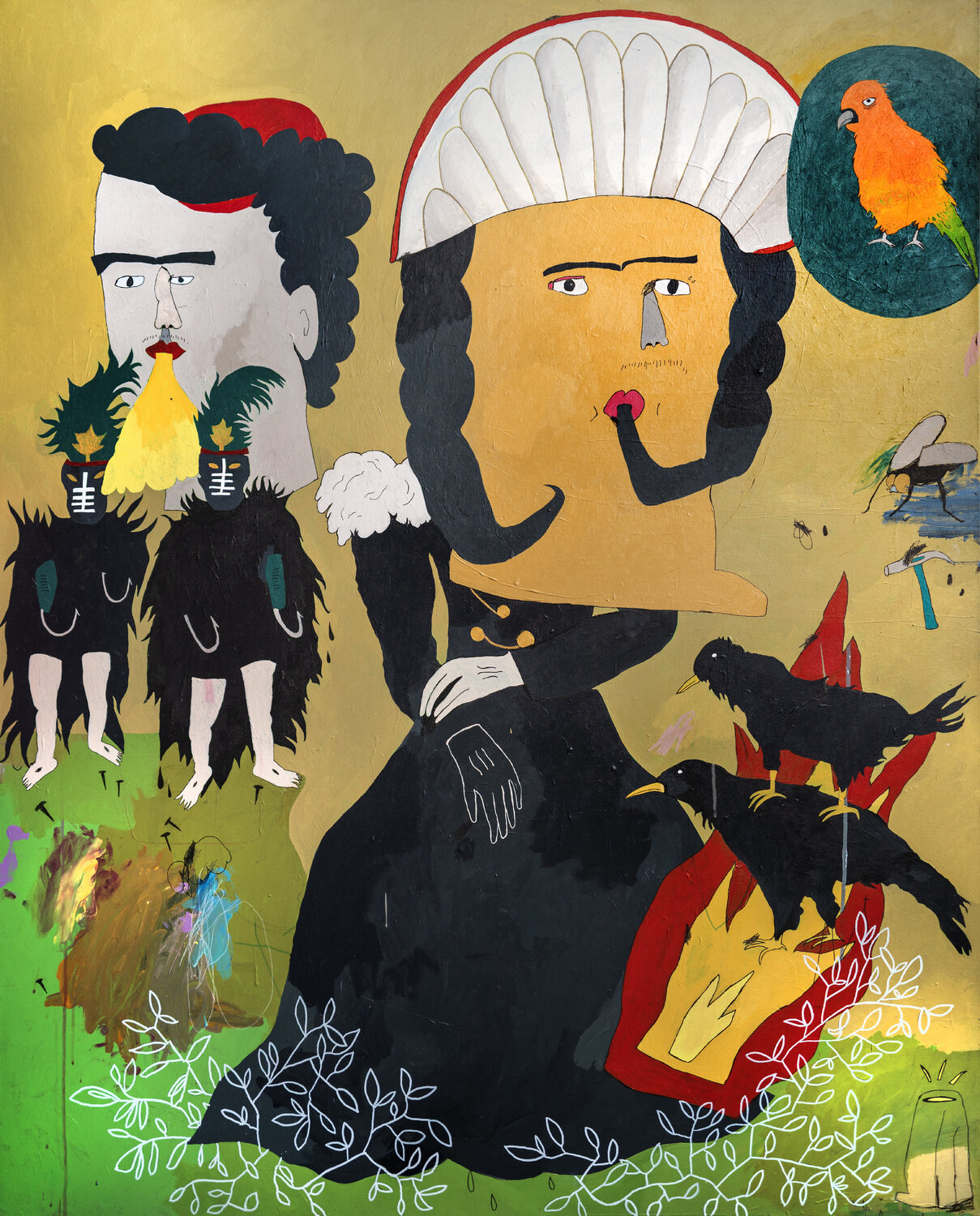 The Underdeveloped Stages of Grief: A Kahlo Study David A. Kurtz Original painting for sale