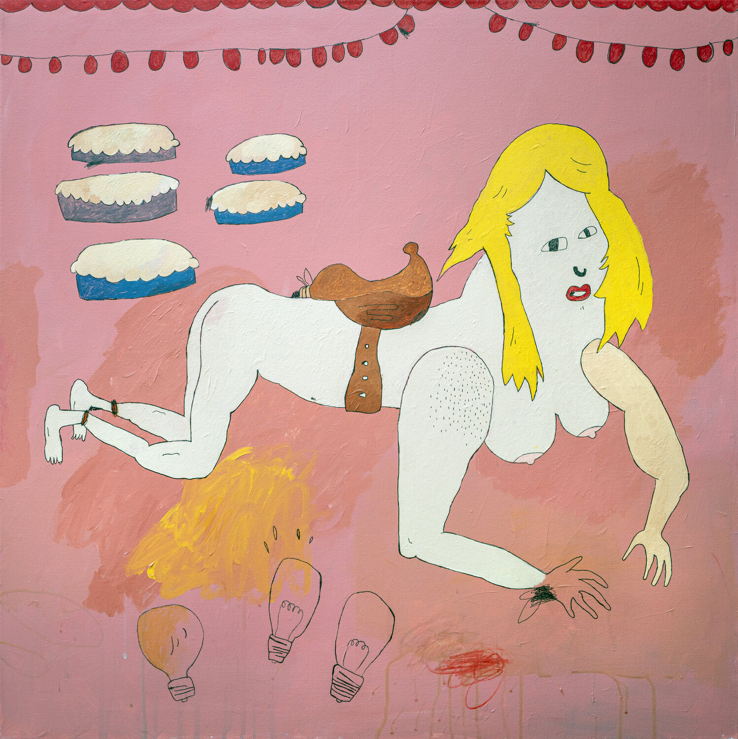 Amber Opens a Pie Store David A. Kurtz Original painting for sale