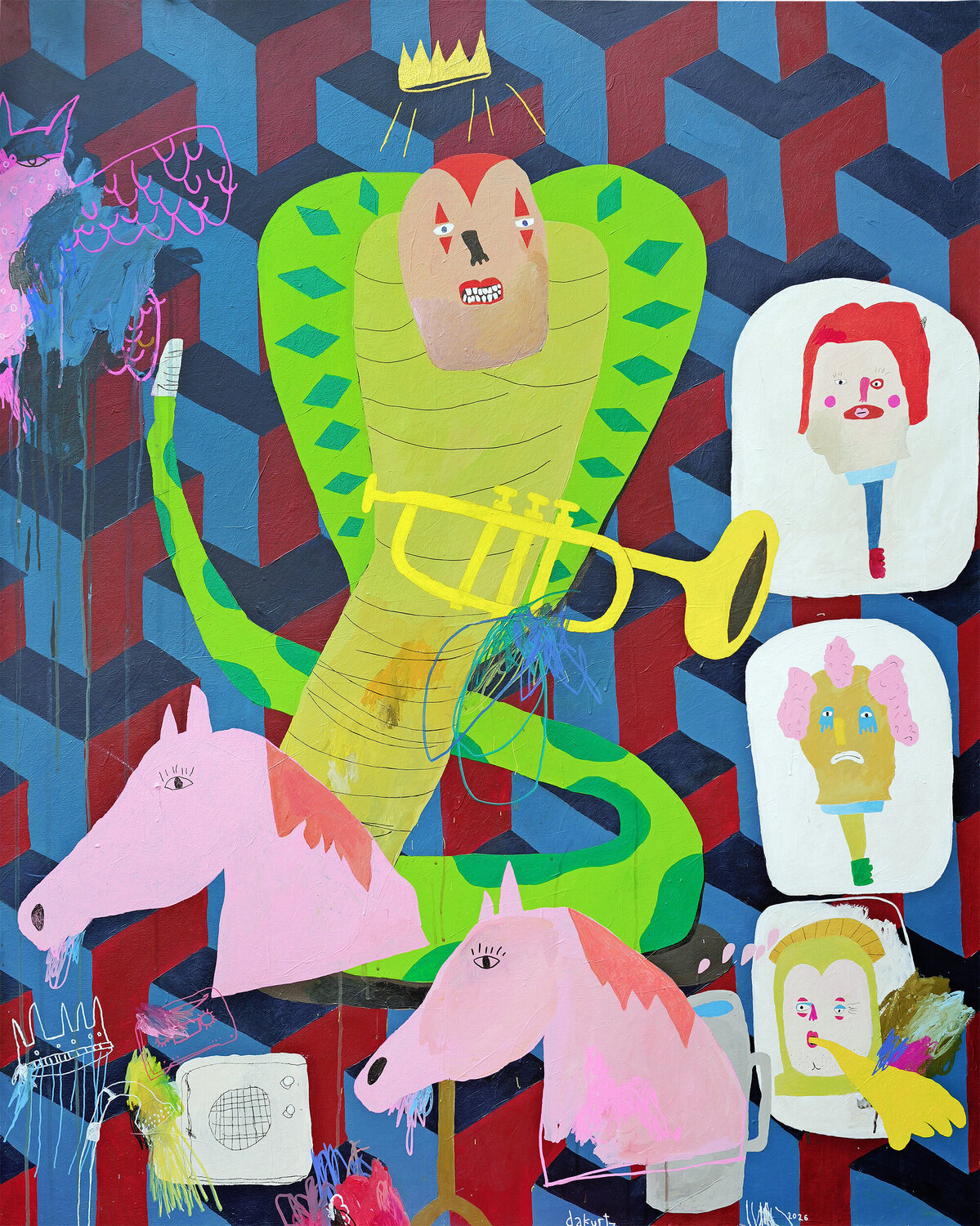 Dartallion Blitz The Rhythm of Sorts David A. Kurtz Original painting for sale