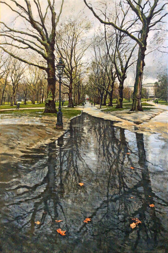 After the rain, Green Park. London by Mark McLaughlin, Painting for Sale on Select
