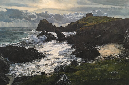 Kynance Cove, Cornwall. November morning. by Mark McLaughlin, Painting for Sale on Select