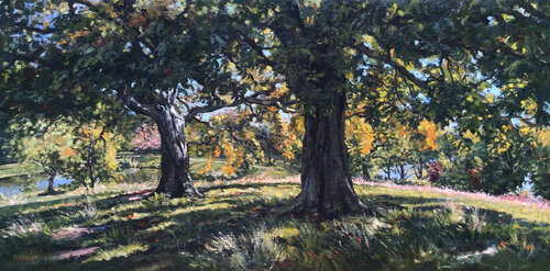 October morning, Hampstead Heath. by Mark McLaughlin, Painting for Sale on Select
