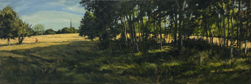 Late summer evening, Brockwell Park. by Mark McLaughlin, Painting for Sale on Select