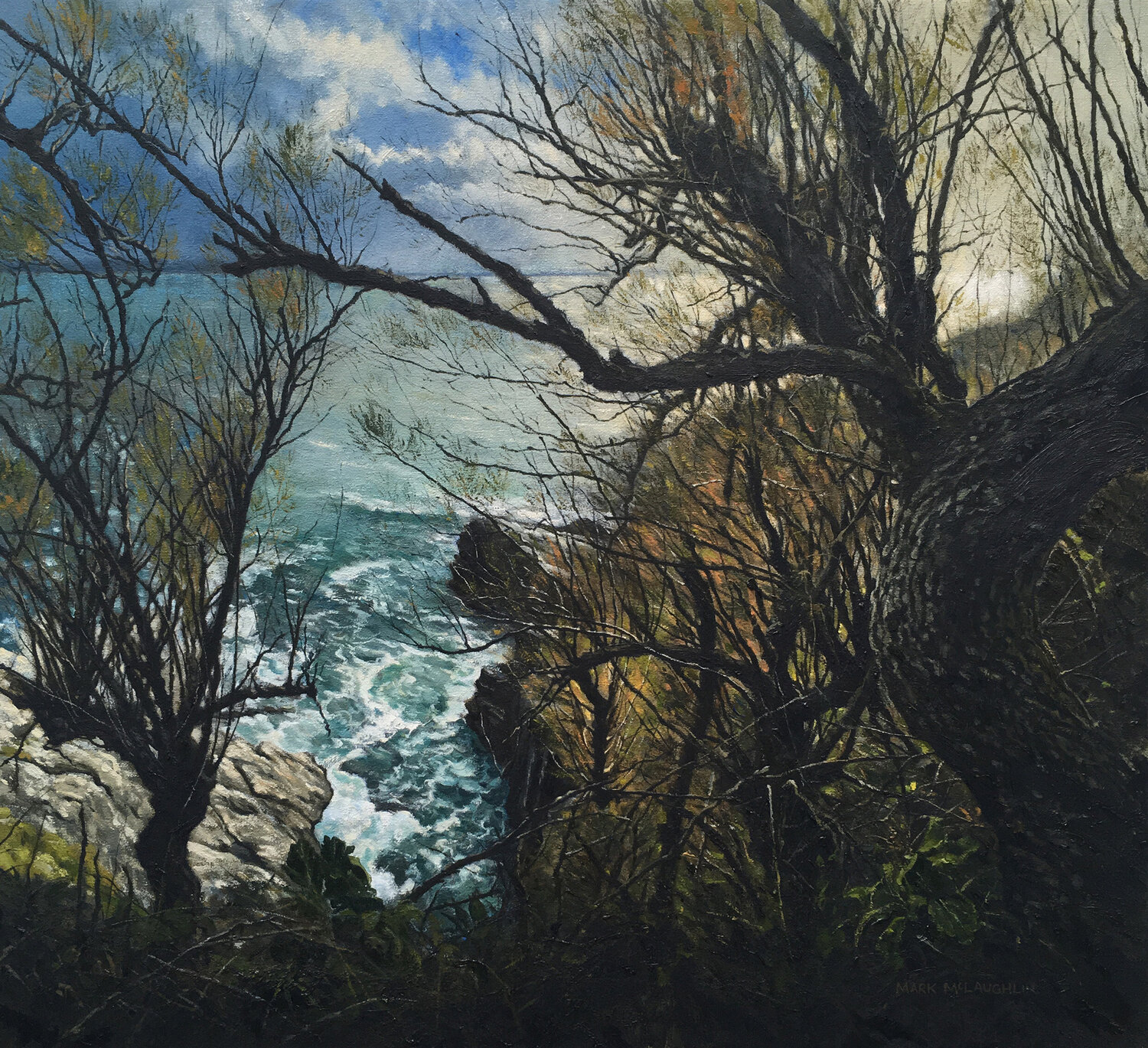 Prussia Cove, Cornwall. Mark McLaughlin Original painting for sale