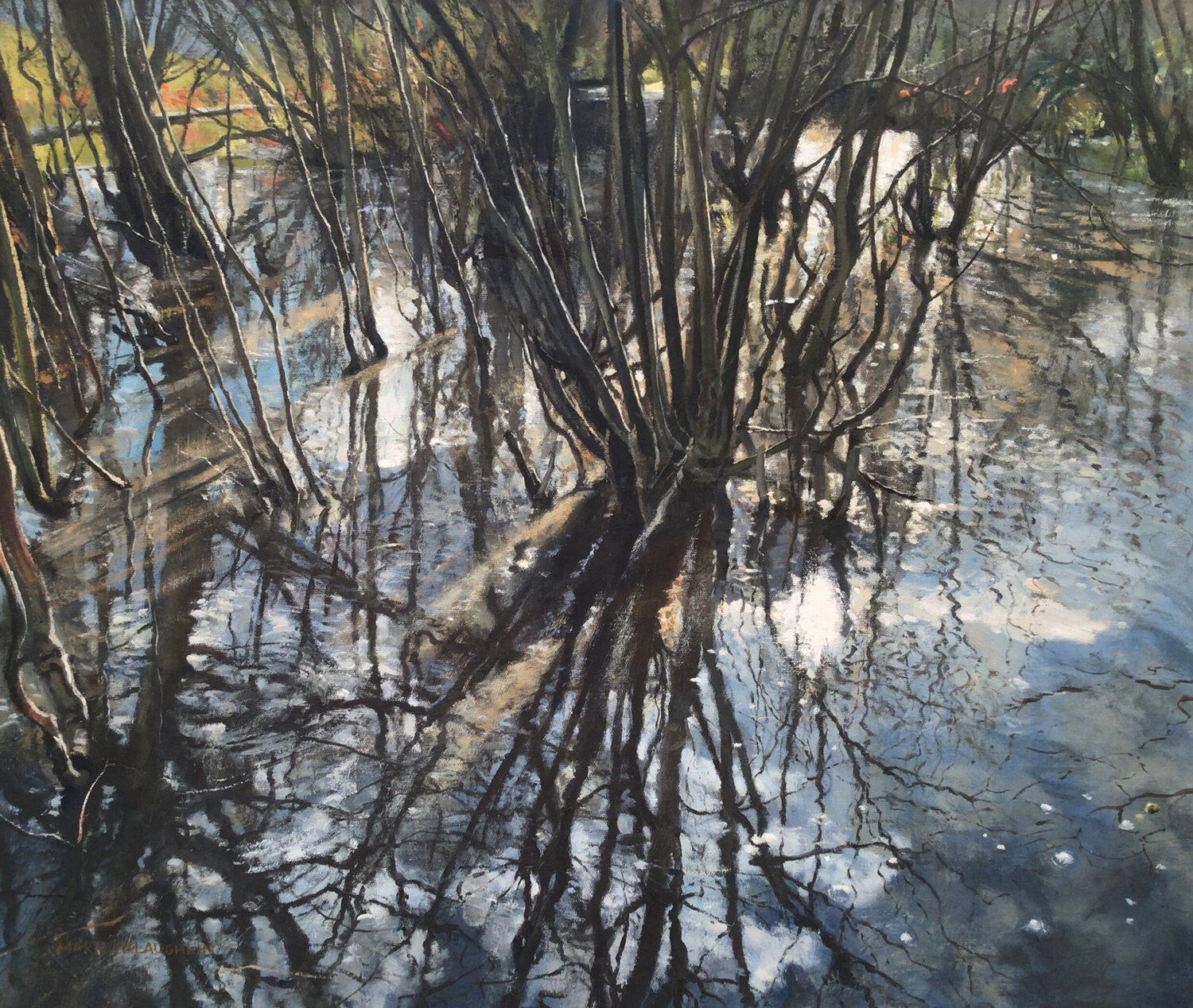 Sunlight and reflections. Mark McLaughlin Original painting for sale