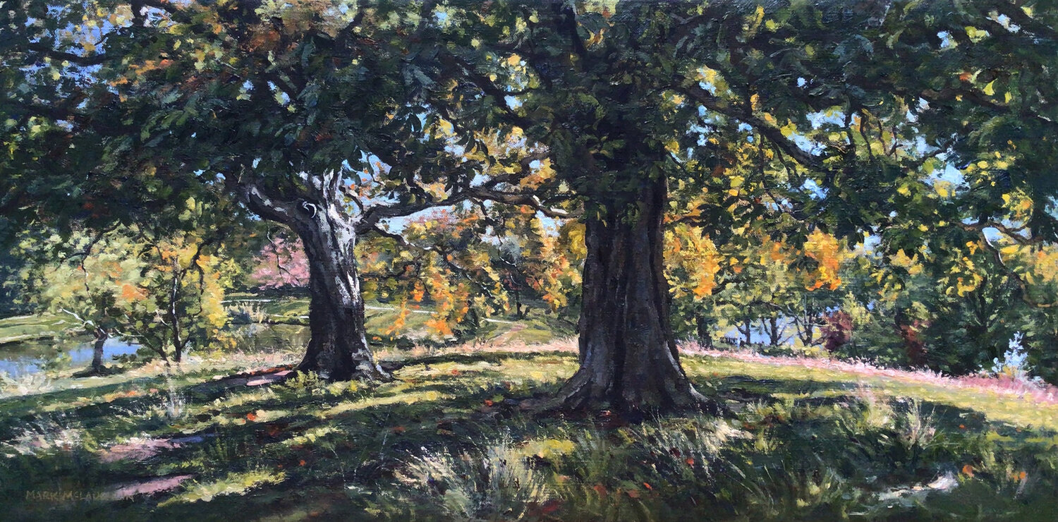 October morning, Hampstead Heath. Mark McLaughlin Original painting for sale