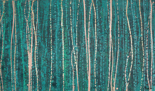 Jungle stripes - Gemälde grün by Maria Moretti, Painting for Sale on Select
