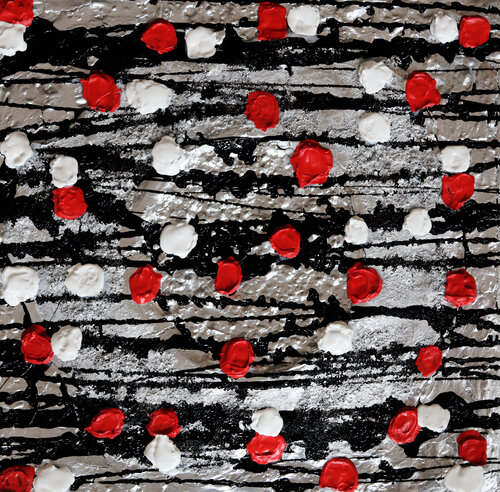 Silver Rosetta - textured painting by Maria Moretti, Painting for Sale on Select