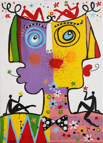 Modern head 1 by Maria Moretti, Painting for Sale on Select
