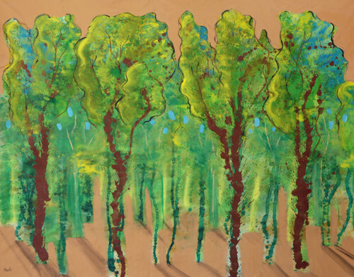 Trees - paysage by Maria Moretti, Painting for Sale on Select