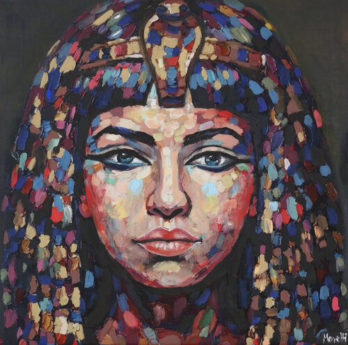 Cleopatra - Realistic pop art portrait by Maria Moretti, Painting for Sale on Select