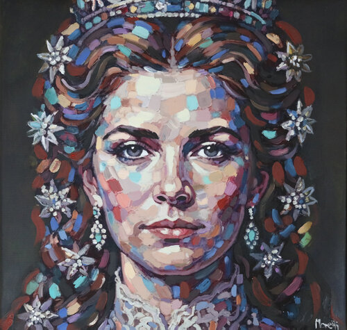 Sissi Portrait - - Kaiserin Elisabeth pop art by Maria Moretti, Painting for Sale on Select