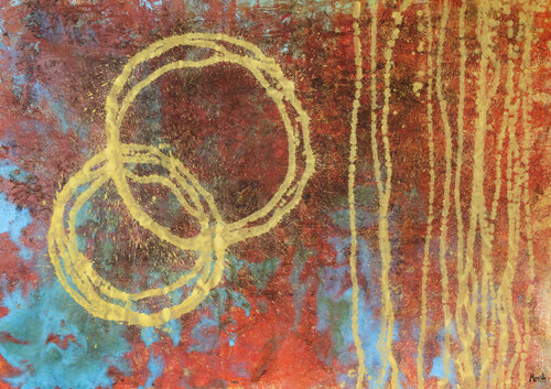 Big Love -  rust painting von Maria Moretti, Malerei kaufen auf Select