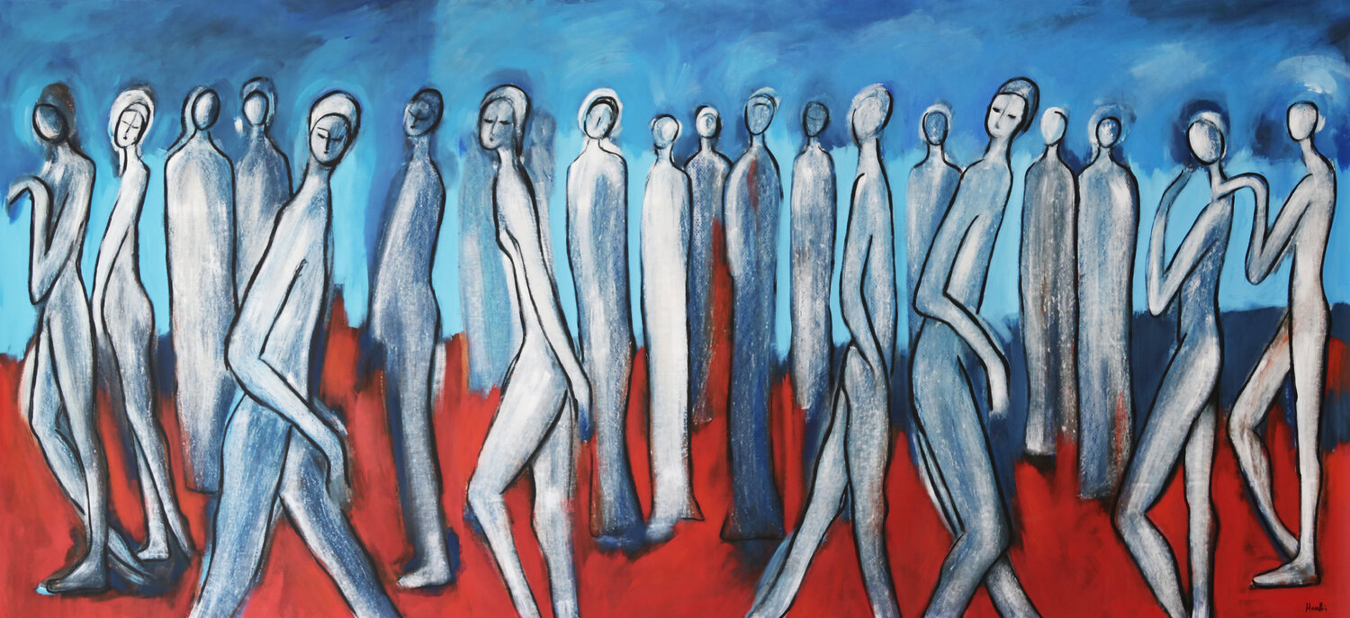 Red carpet Maria Moretti Original painting for sale