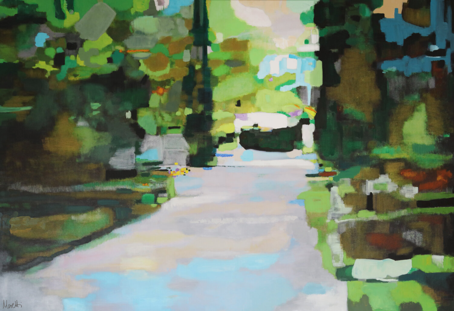 Castle park - Landschaft Maria Moretti Original painting for sale